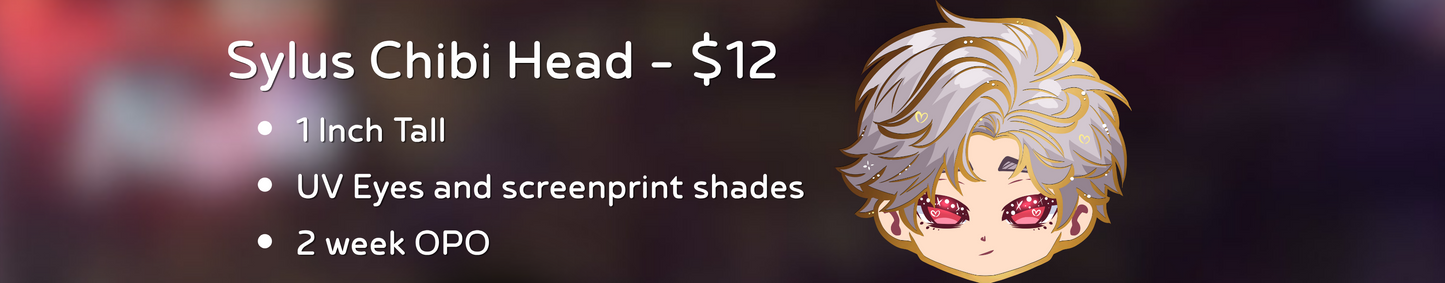 Sylus Chibi Head Enamel Pin - **PREORDER**