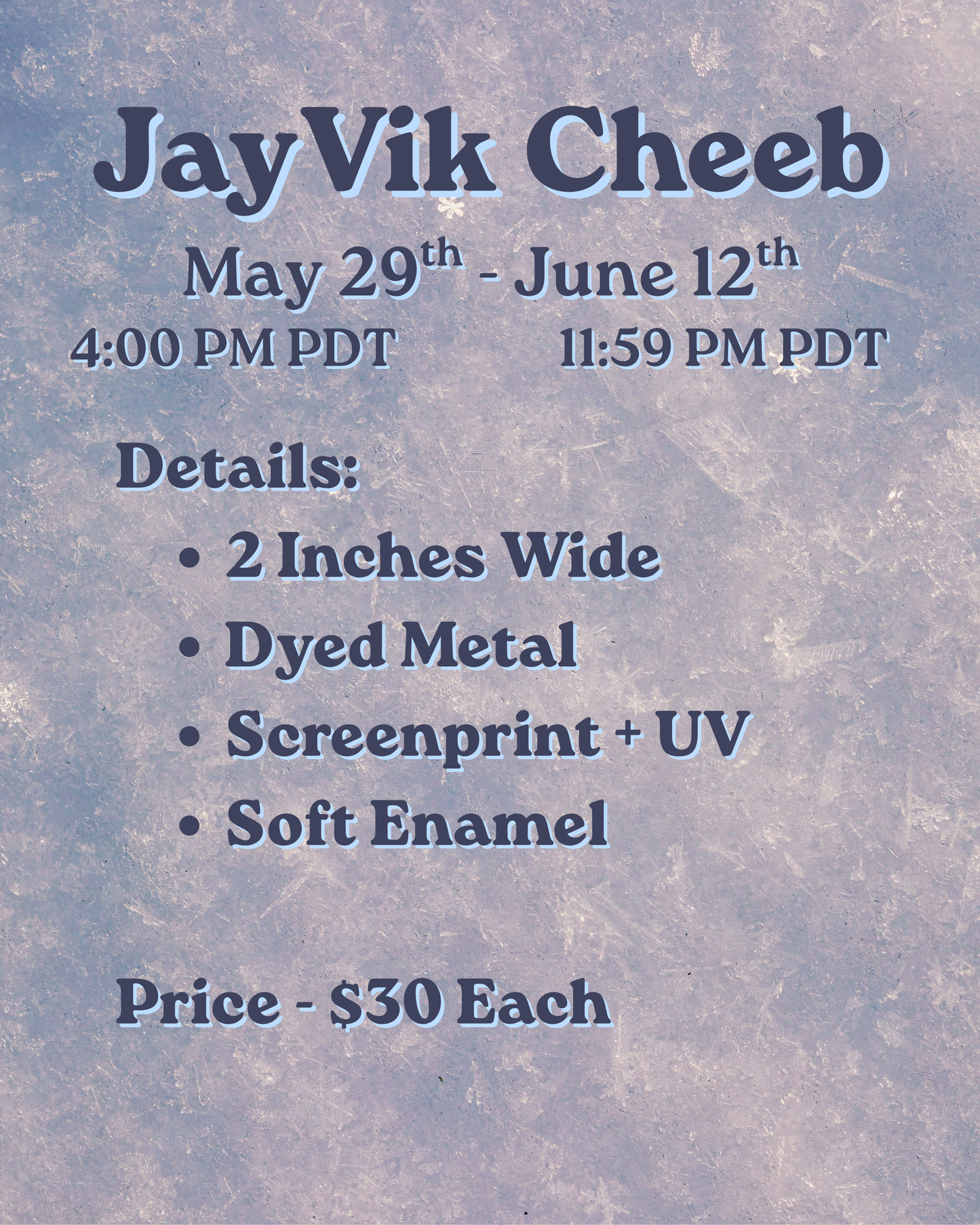 JayVik Cheeb Enamel Pin - **PREORDER**