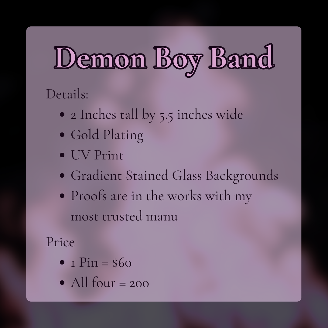 Demon Boy Band Enamel Pin - **PREORDER**