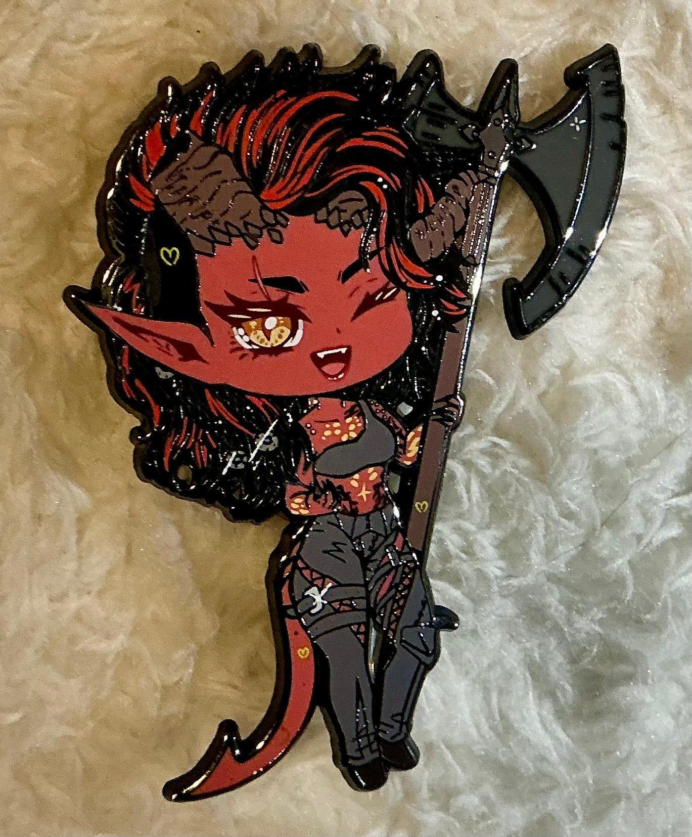 Flame Mama Enamel Pin