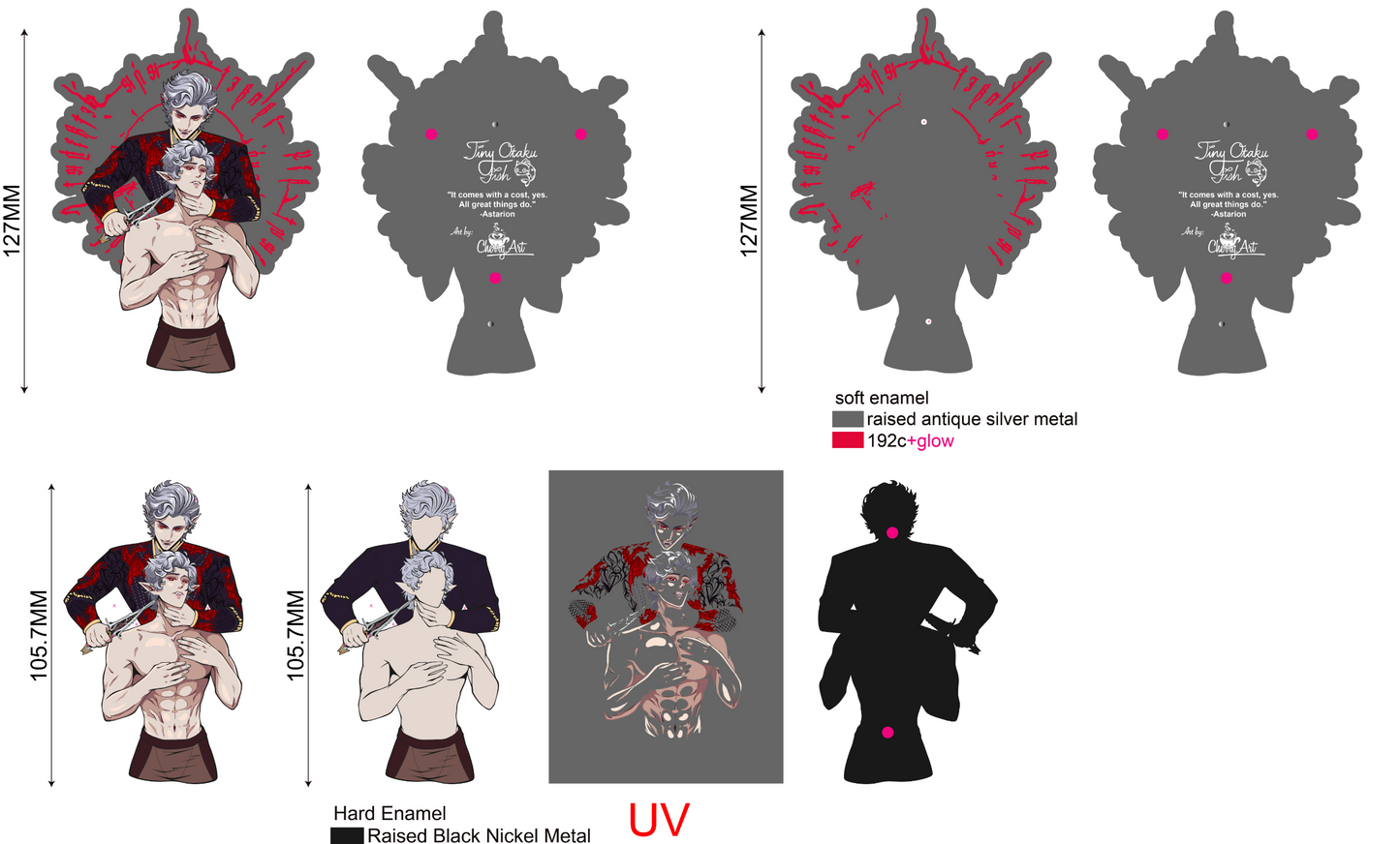 Crimson Mirage Enamel Pin - **PREORDER**