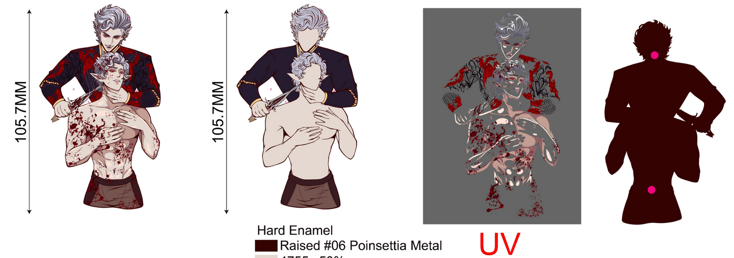 Crimson Mirage Enamel Pin - **PREORDER**