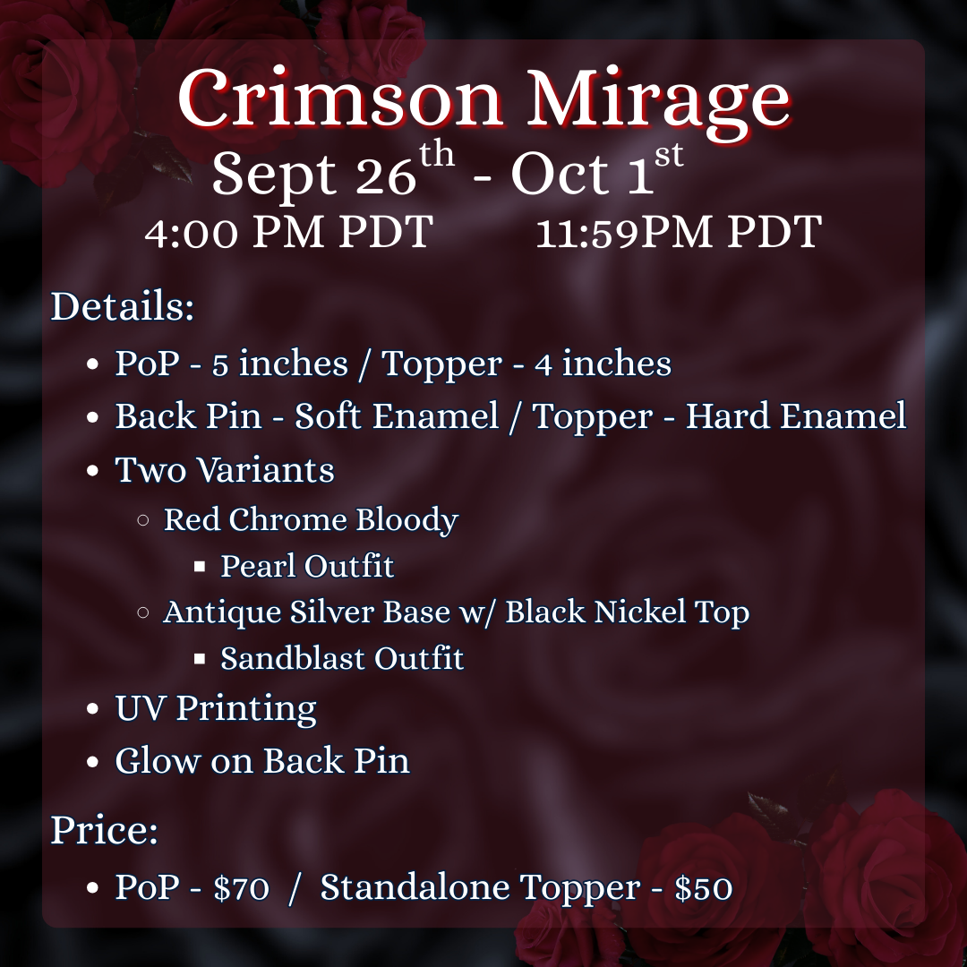 Crimson Mirage Enamel Pin - **PREORDER**