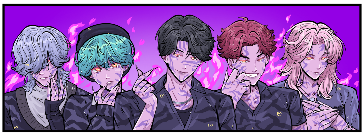 Demon Boy Band Enamel Pin - **PREORDER**