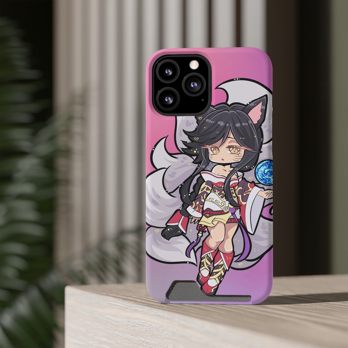 FoxGirl Phone Case With Card Holder