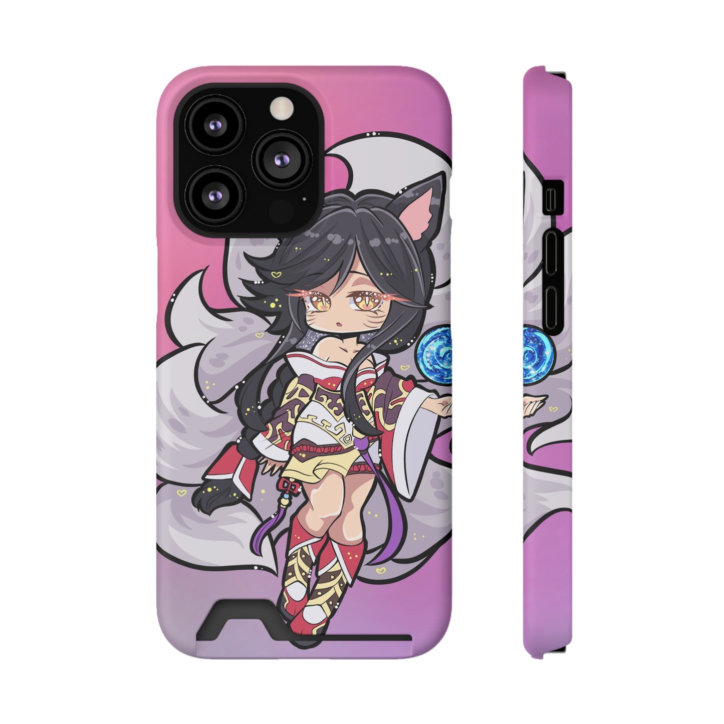 FoxGirl Phone Case With Card Holder