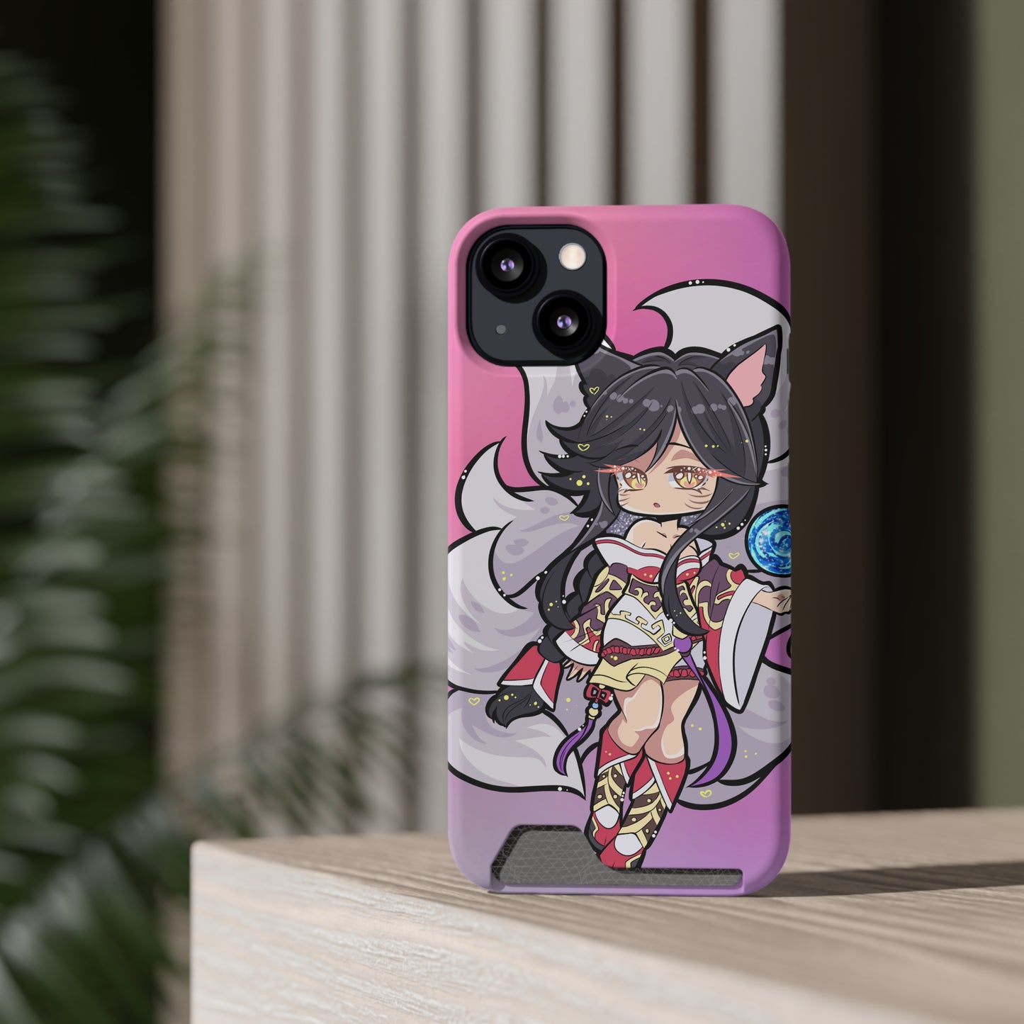 FoxGirl Phone Case With Card Holder