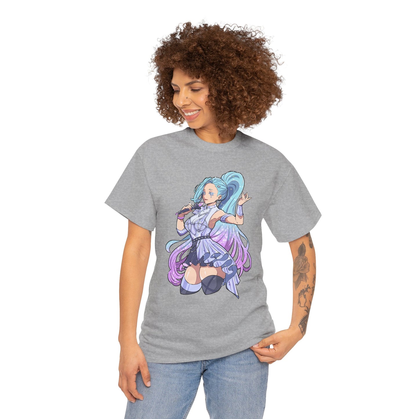 Starry-Eyed Girl Band Skin Unisex Heavy Cotton Tee