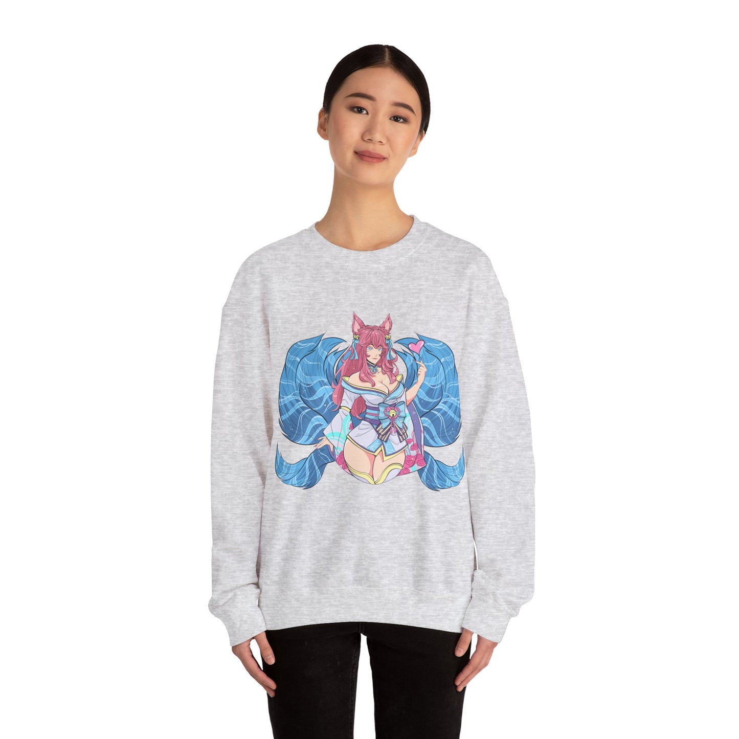 SpiritBloom FoxGirl Unisex Heavy Blend™ Crewneck Sweatshirt