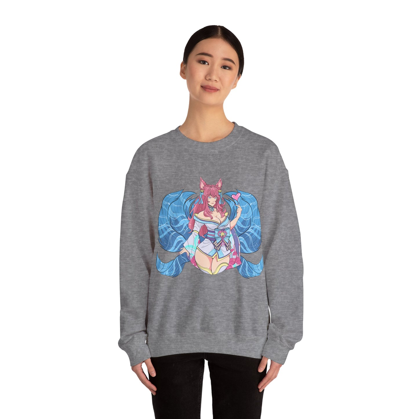 SpiritBloom FoxGirl Unisex Heavy Blend™ Crewneck Sweatshirt