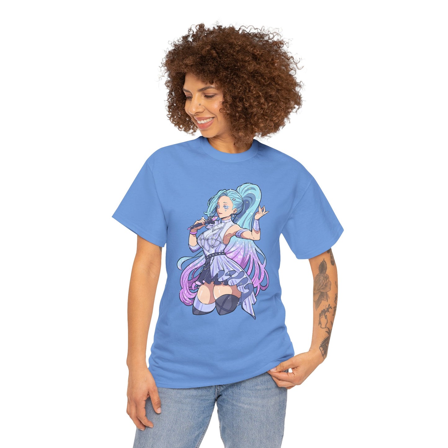 Starry-Eyed Girl Band Skin Unisex Heavy Cotton Tee