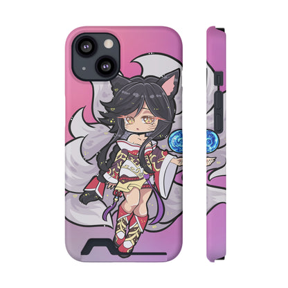 FoxGirl Phone Case With Card Holder