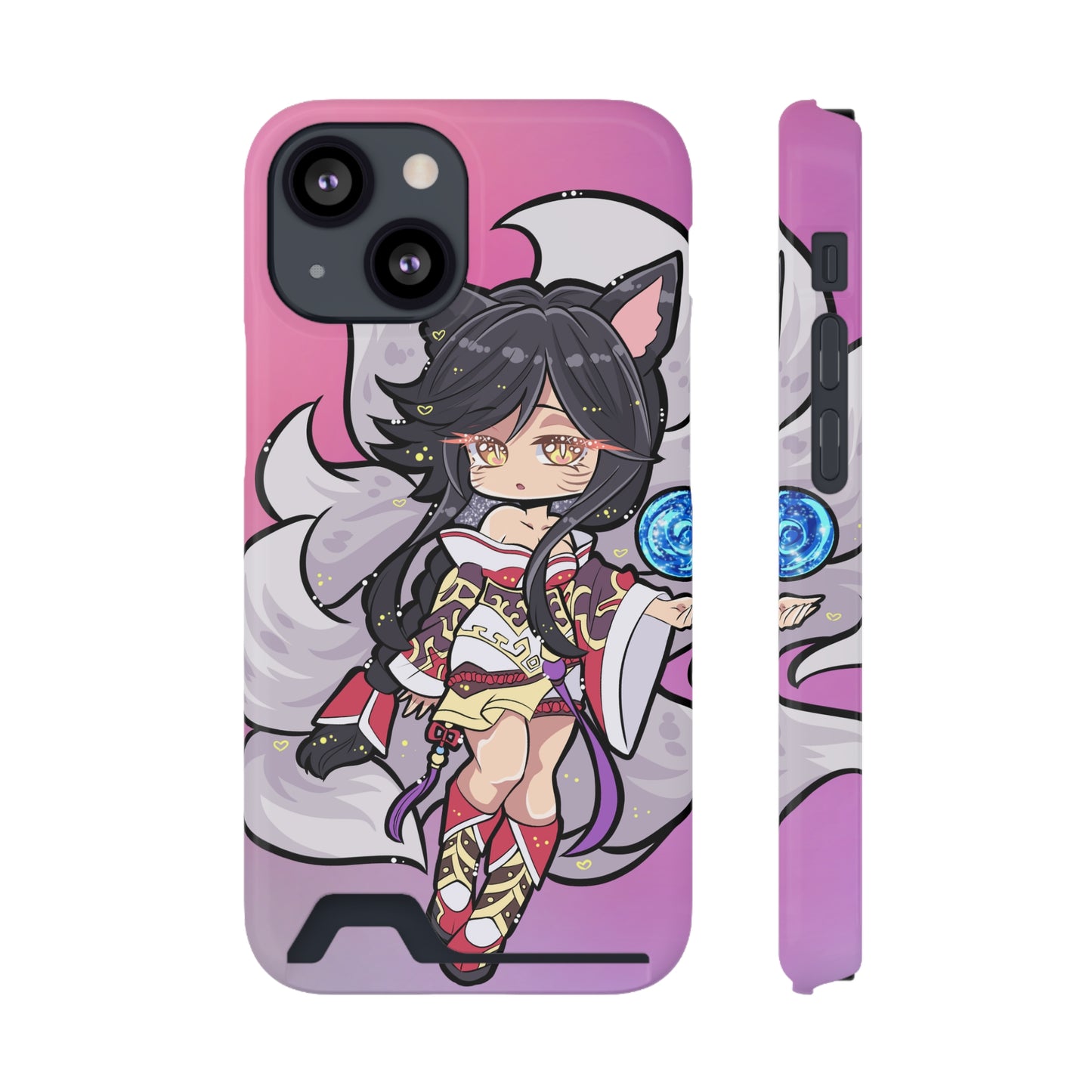 FoxGirl Phone Case With Card Holder