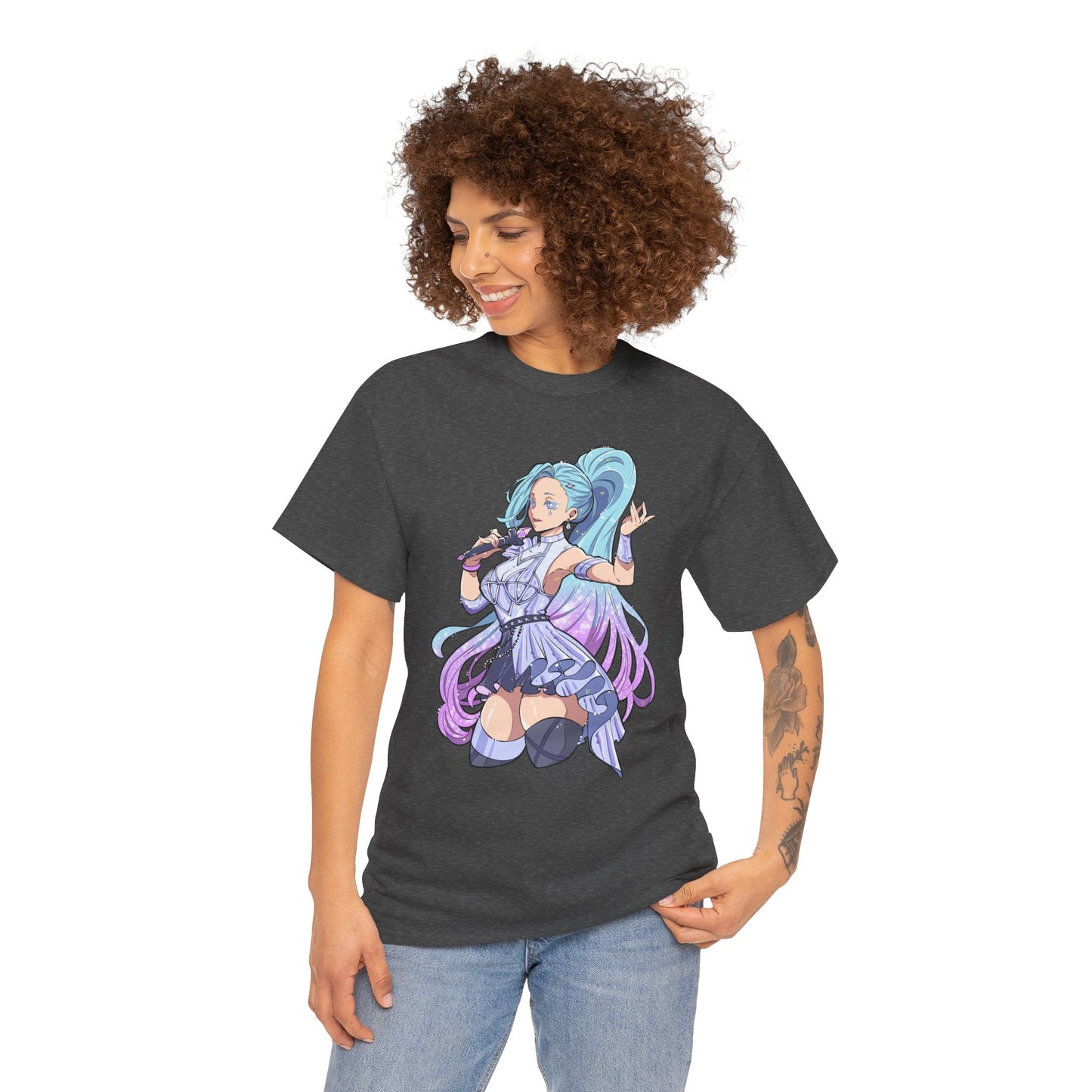 Starry-Eyed Girl Band Skin Unisex Heavy Cotton Tee