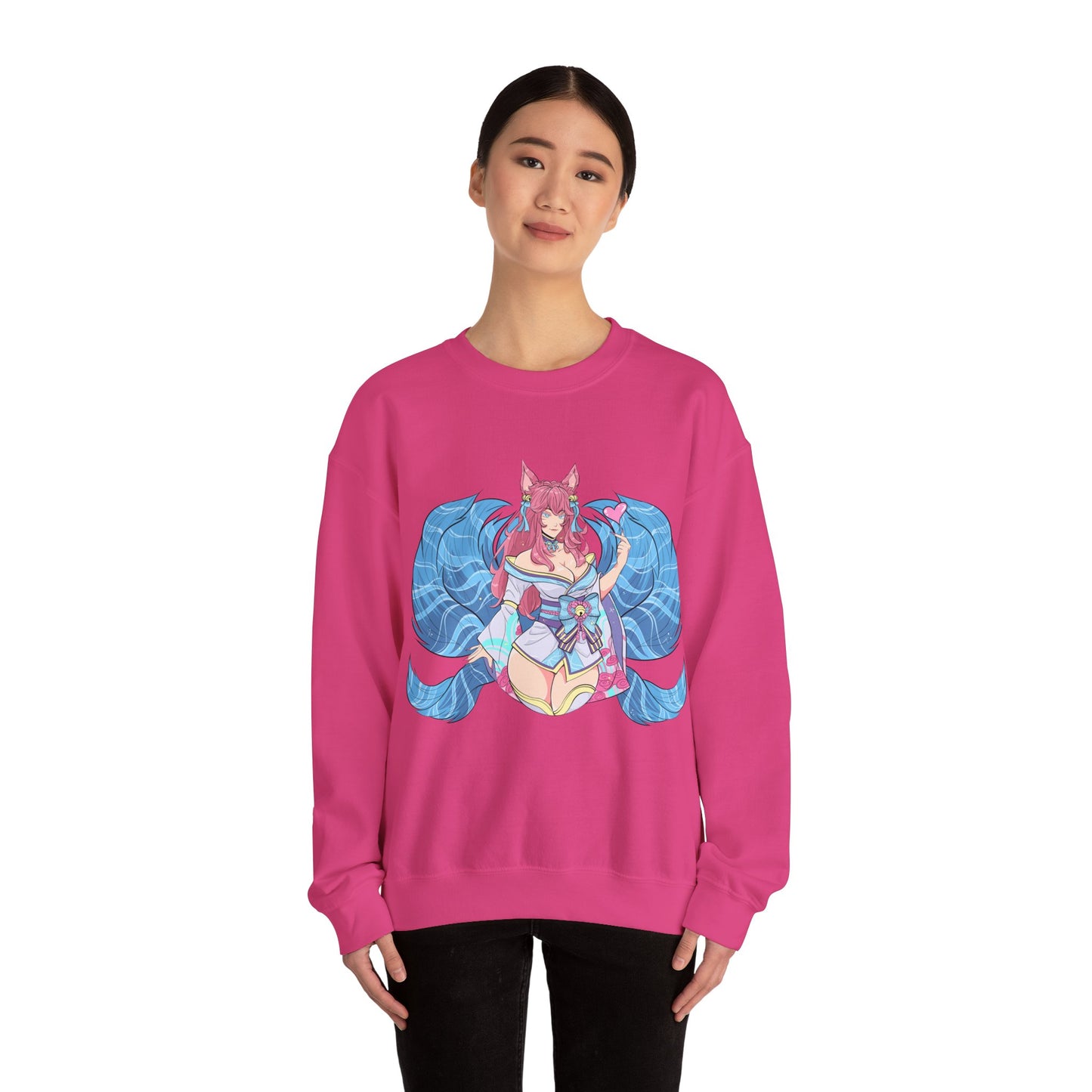 SpiritBloom FoxGirl Unisex Heavy Blend™ Crewneck Sweatshirt