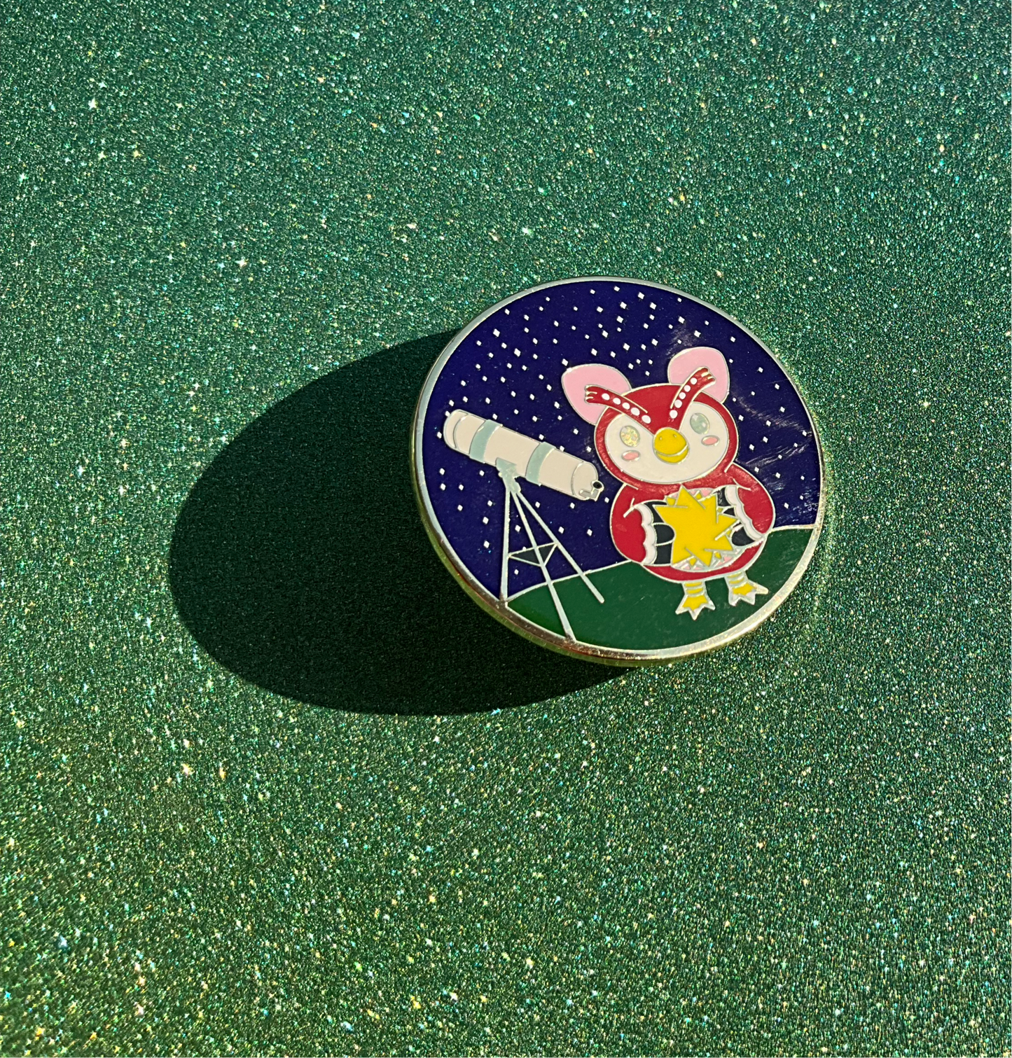 Star-Gazing Owl Enamel Pin