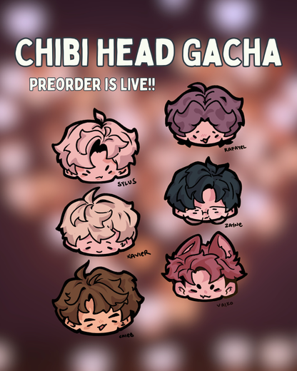 Chibi Head Gacha Enamel Pin - **PREORDER**