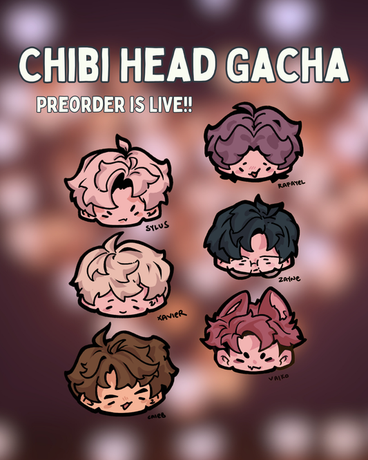 Chibi Head Gacha Enamel Pin - **PREORDER**
