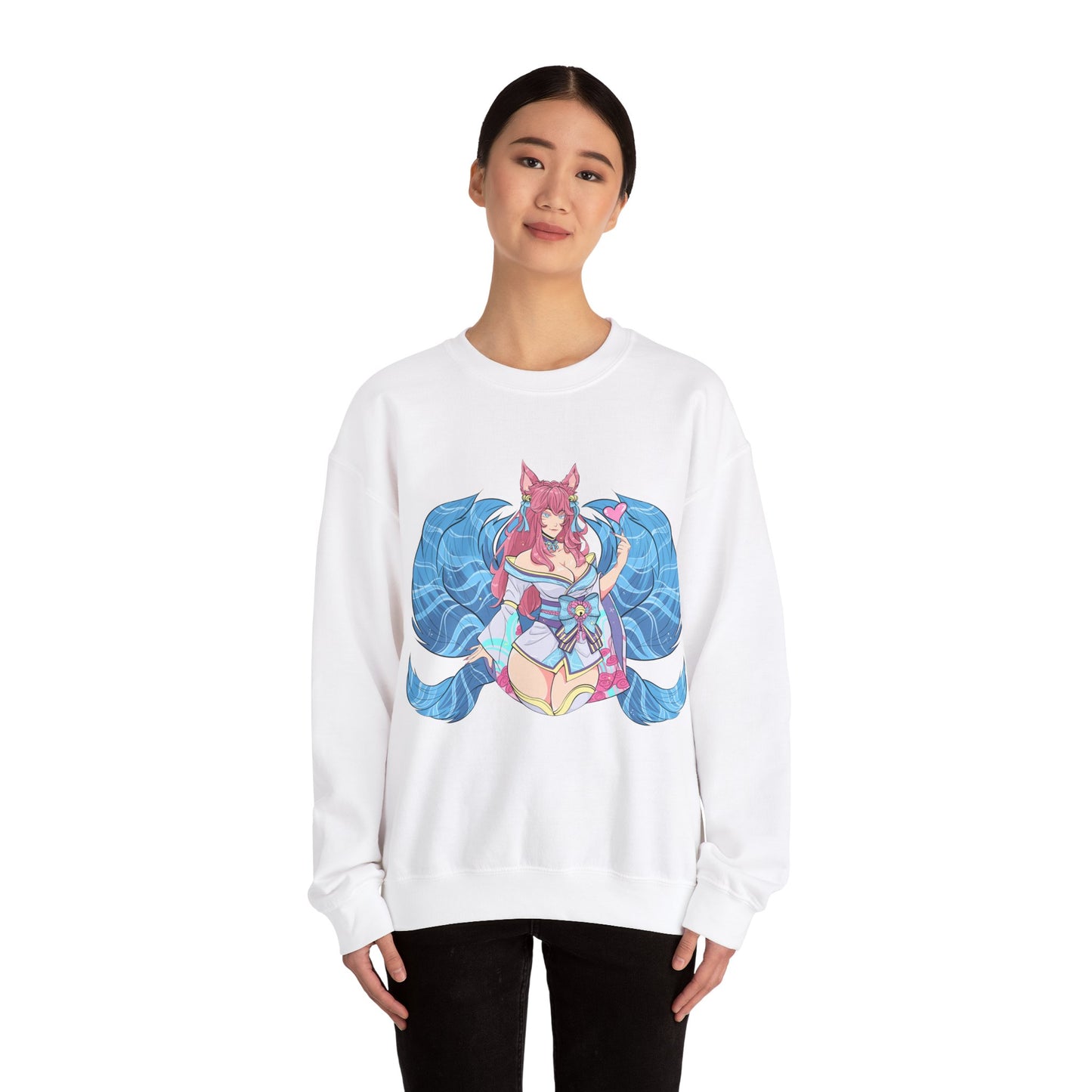 SpiritBloom FoxGirl Unisex Heavy Blend™ Crewneck Sweatshirt