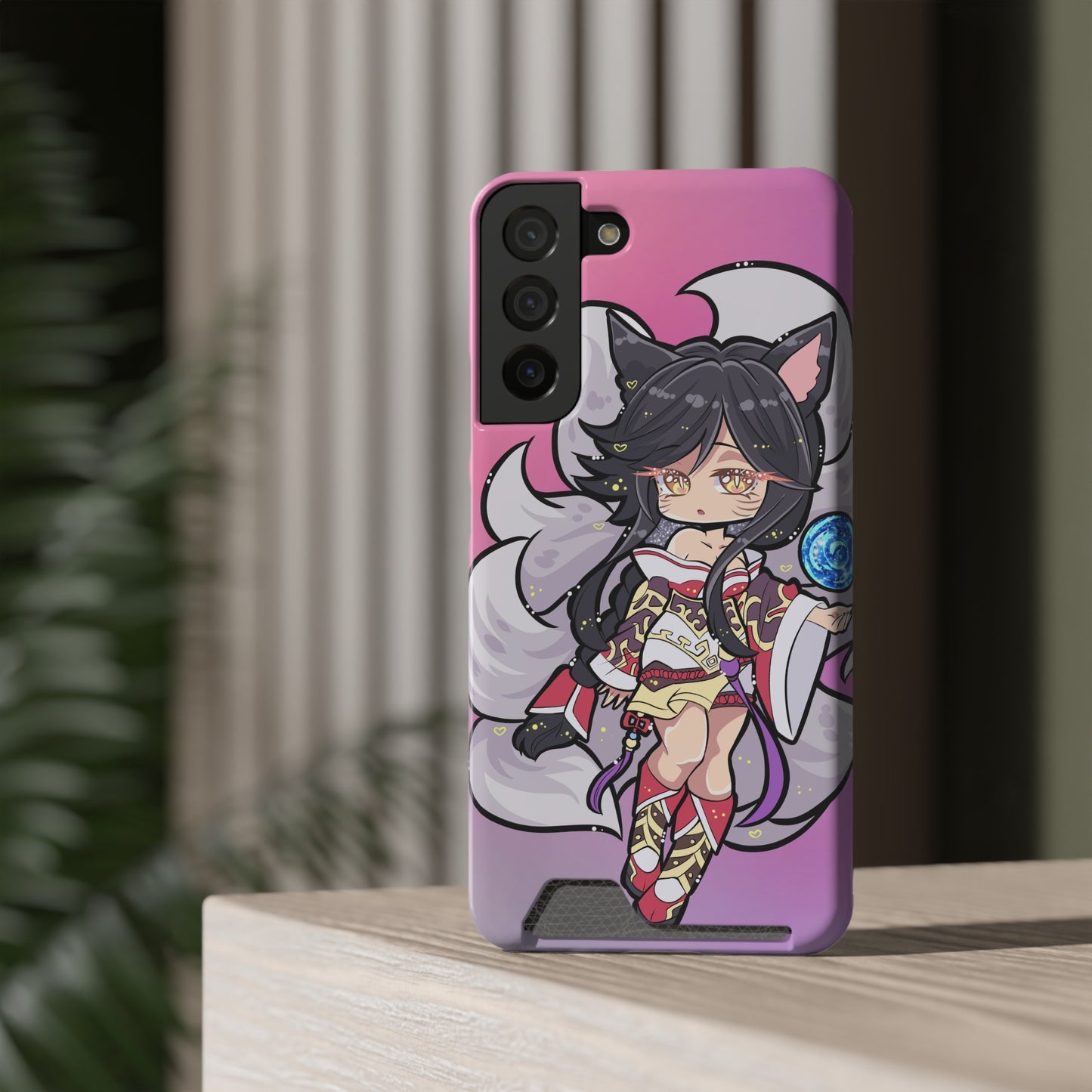 FoxGirl Phone Case With Card Holder