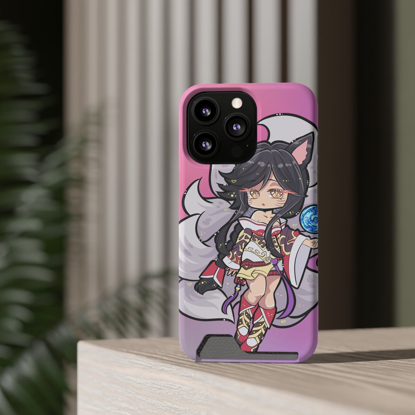 FoxGirl Phone Case With Card Holder