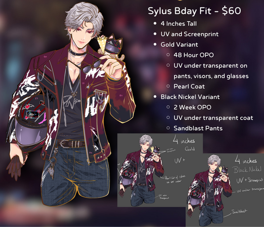 Sylus Bday Fit Enamel Pin - **PREORDER**