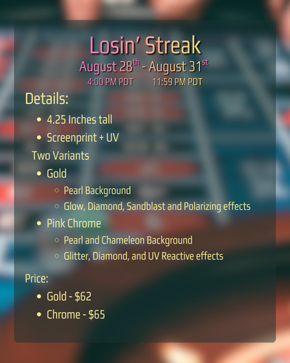 Losing Streak Enamel Pin - **PREORDER**