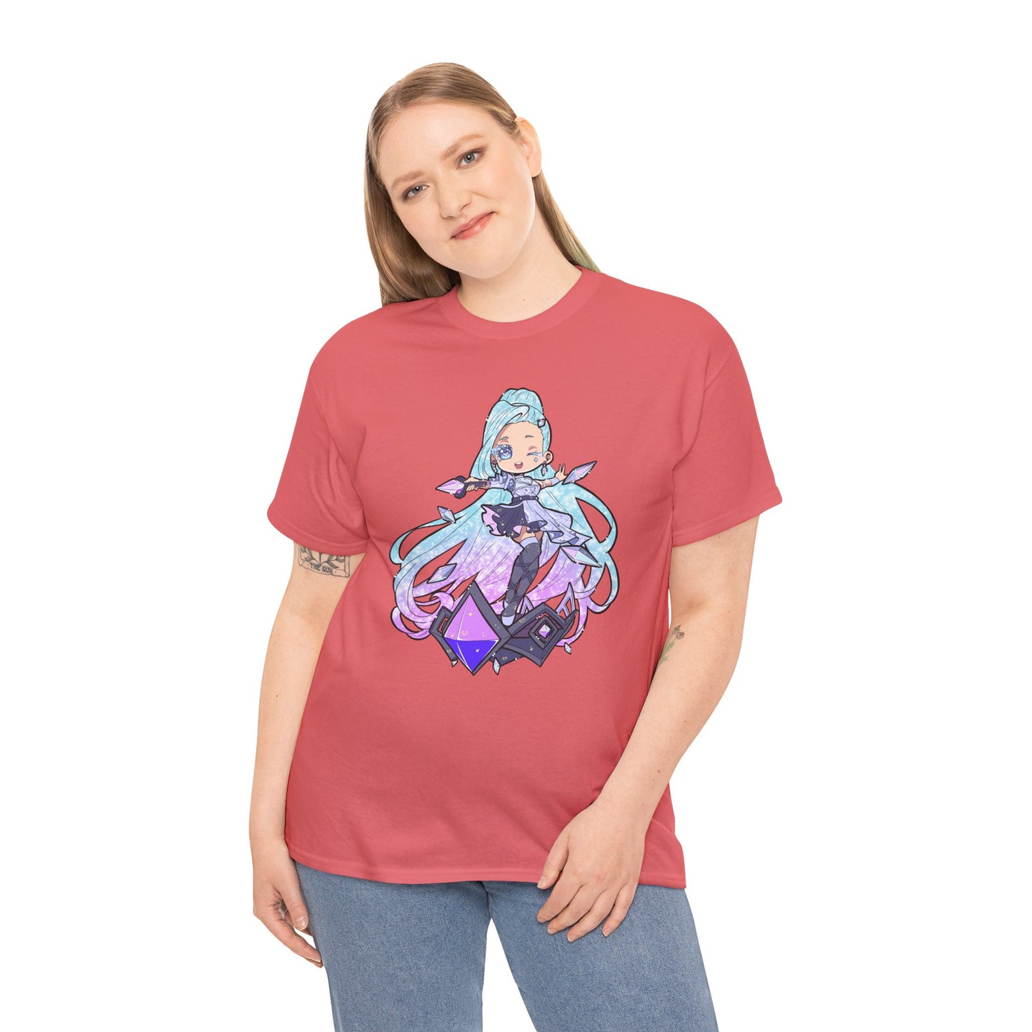 Chibi Starry-Eyed Singer Unisex Heavy Cotton Tee