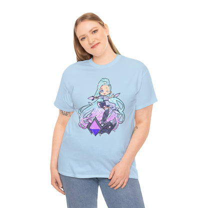 Chibi Starry-Eyed Singer Unisex Heavy Cotton Tee