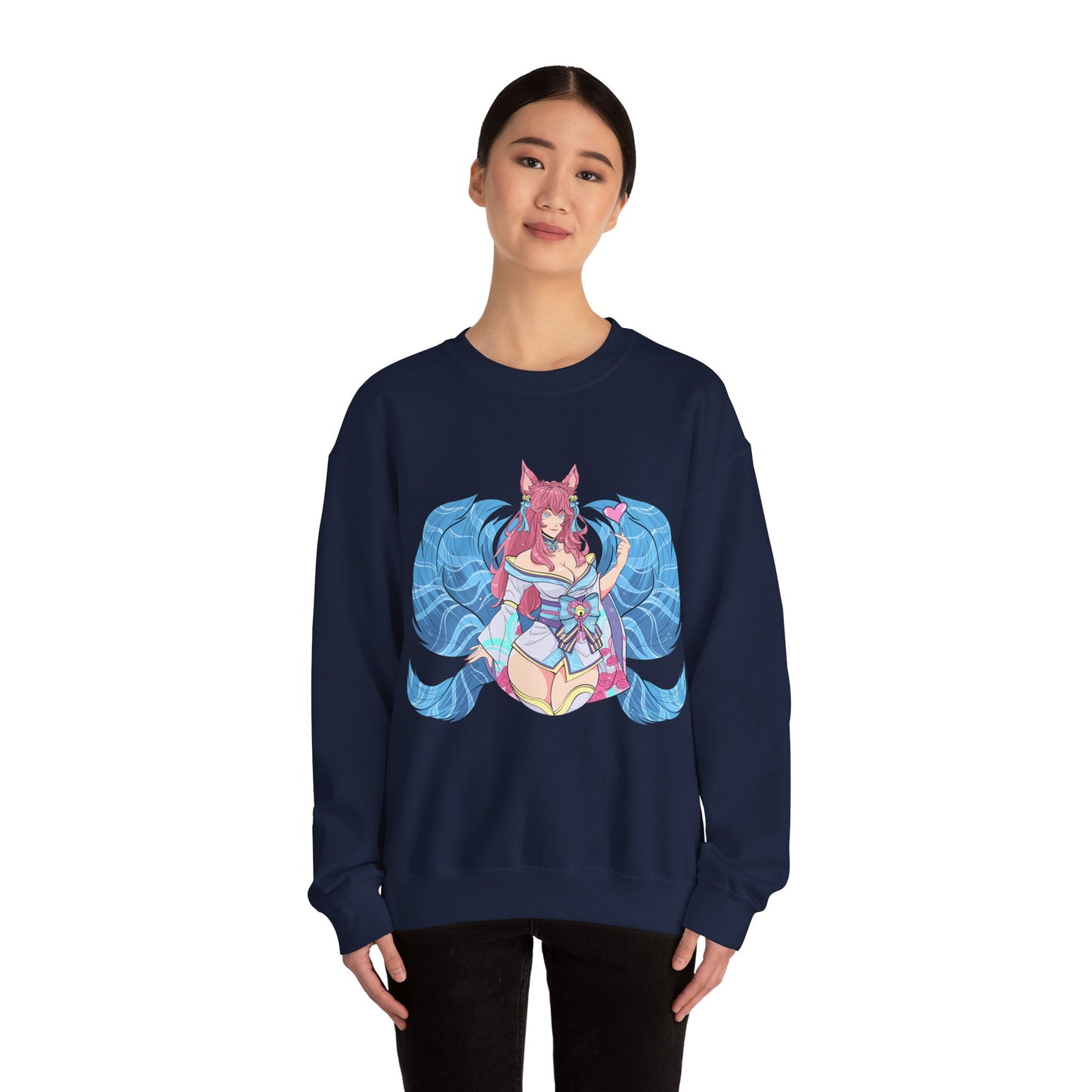 SpiritBloom FoxGirl Unisex Heavy Blend™ Crewneck Sweatshirt