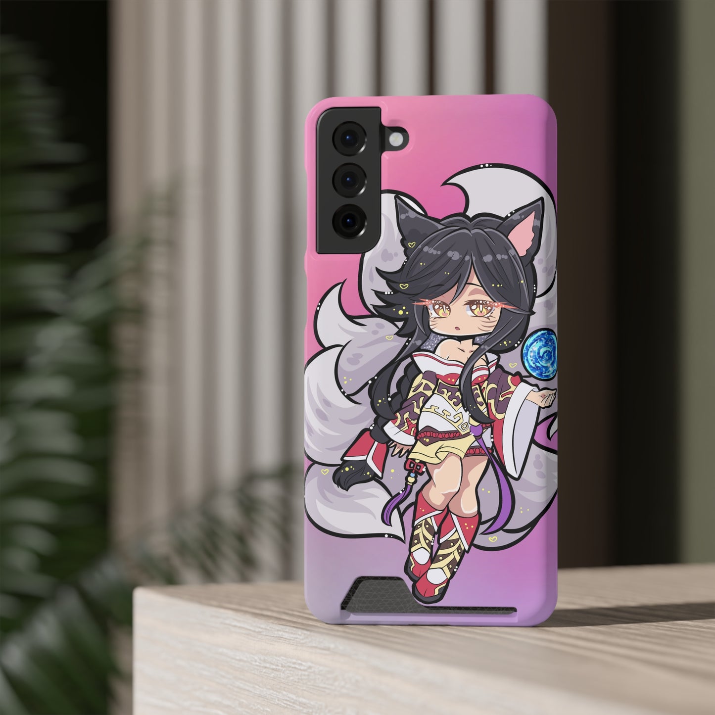 FoxGirl Phone Case With Card Holder