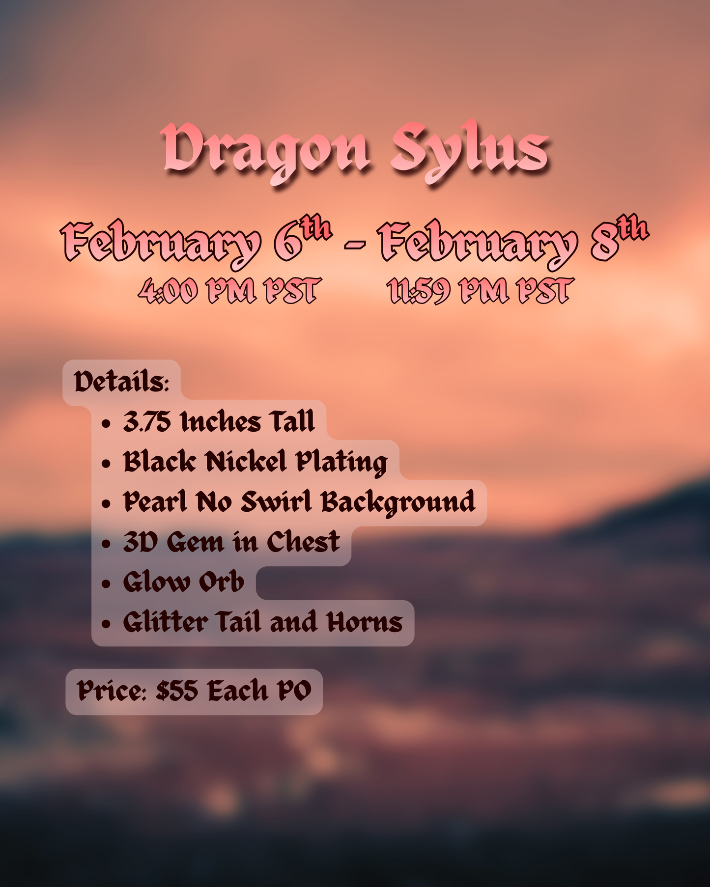 Dragon Sylus Enamel Pin - **PREORDER**