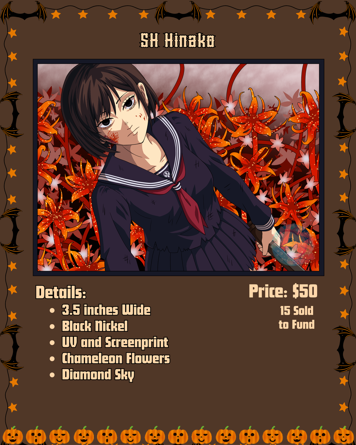 SH Hinako Enamel Pin - **Spooooky Season PREORDER**