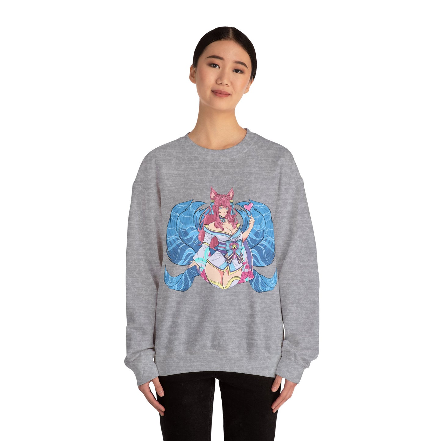 SpiritBloom FoxGirl Unisex Heavy Blend™ Crewneck Sweatshirt