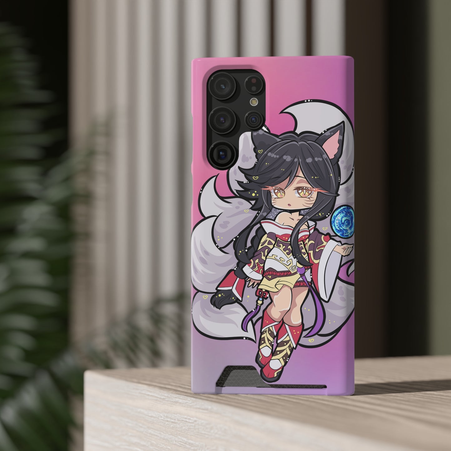 FoxGirl Phone Case With Card Holder