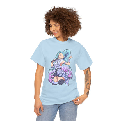 Starry-Eyed Girl Band Skin Unisex Heavy Cotton Tee