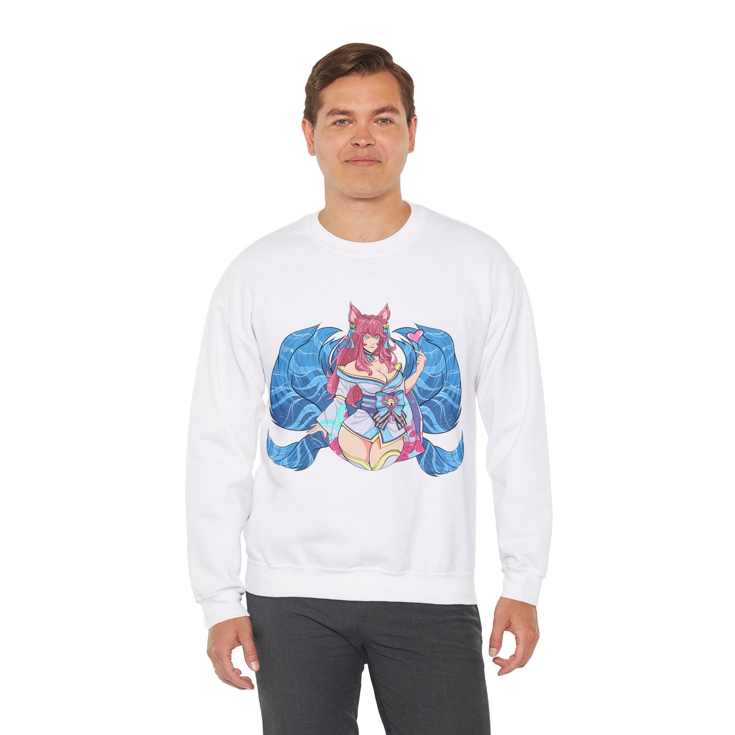 SpiritBloom FoxGirl Unisex Heavy Blend™ Crewneck Sweatshirt