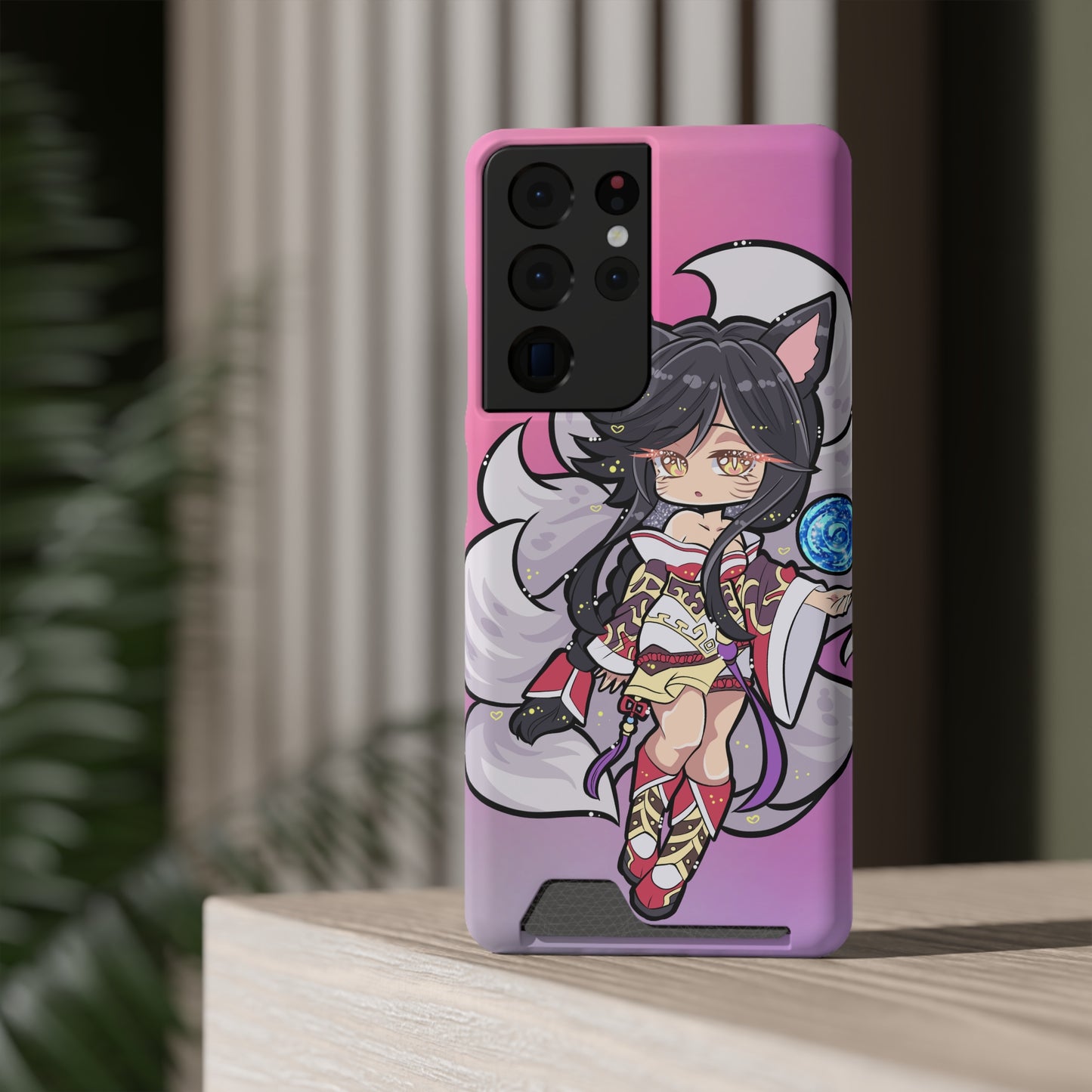 FoxGirl Phone Case With Card Holder