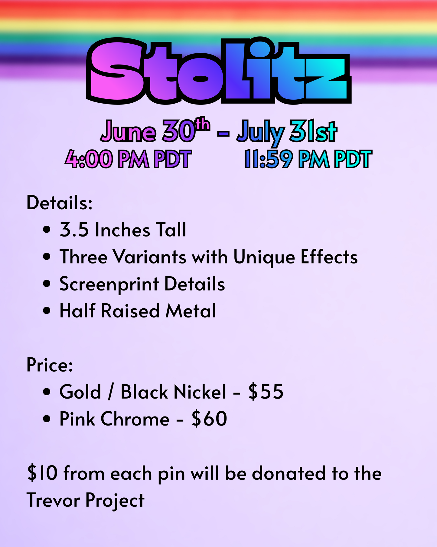 Stolitz Enamel Pin - **PREORDER**