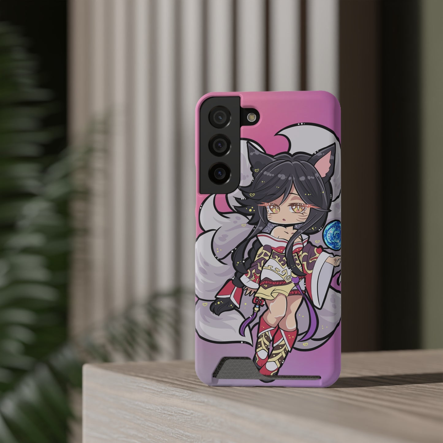 FoxGirl Phone Case With Card Holder