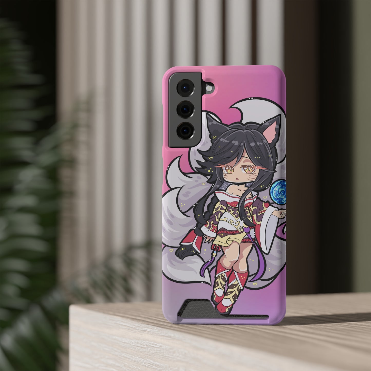 FoxGirl Phone Case With Card Holder