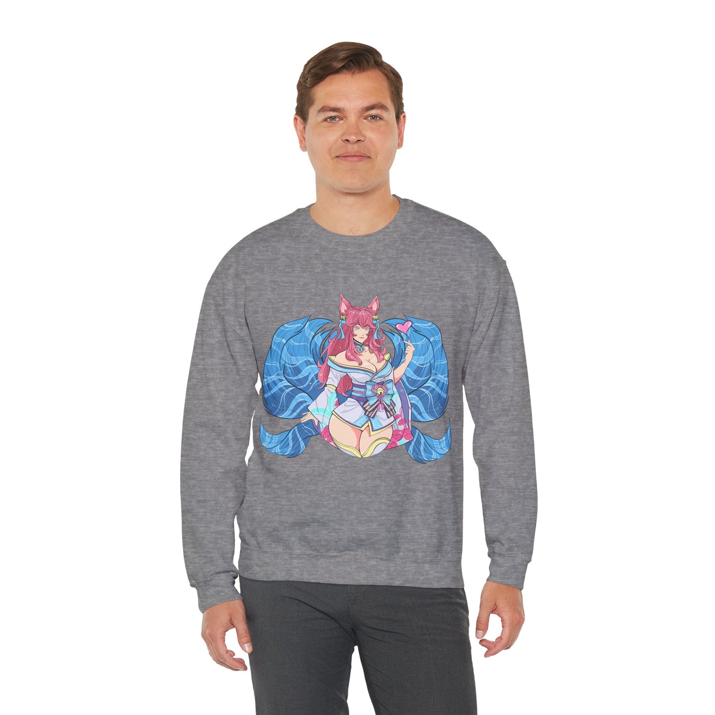 SpiritBloom FoxGirl Unisex Heavy Blend™ Crewneck Sweatshirt