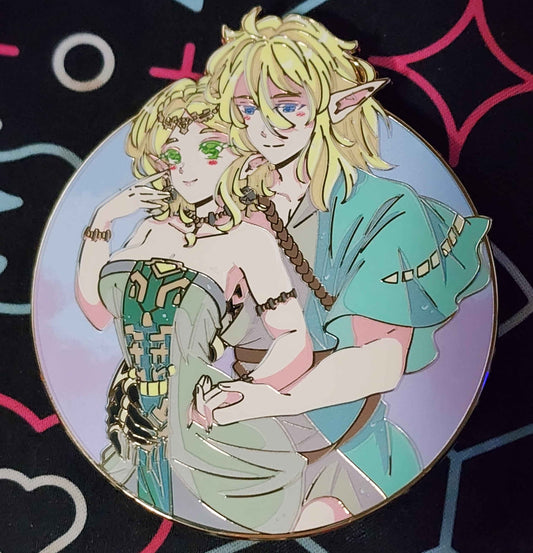 The Princess and her Knight Enamel Pin