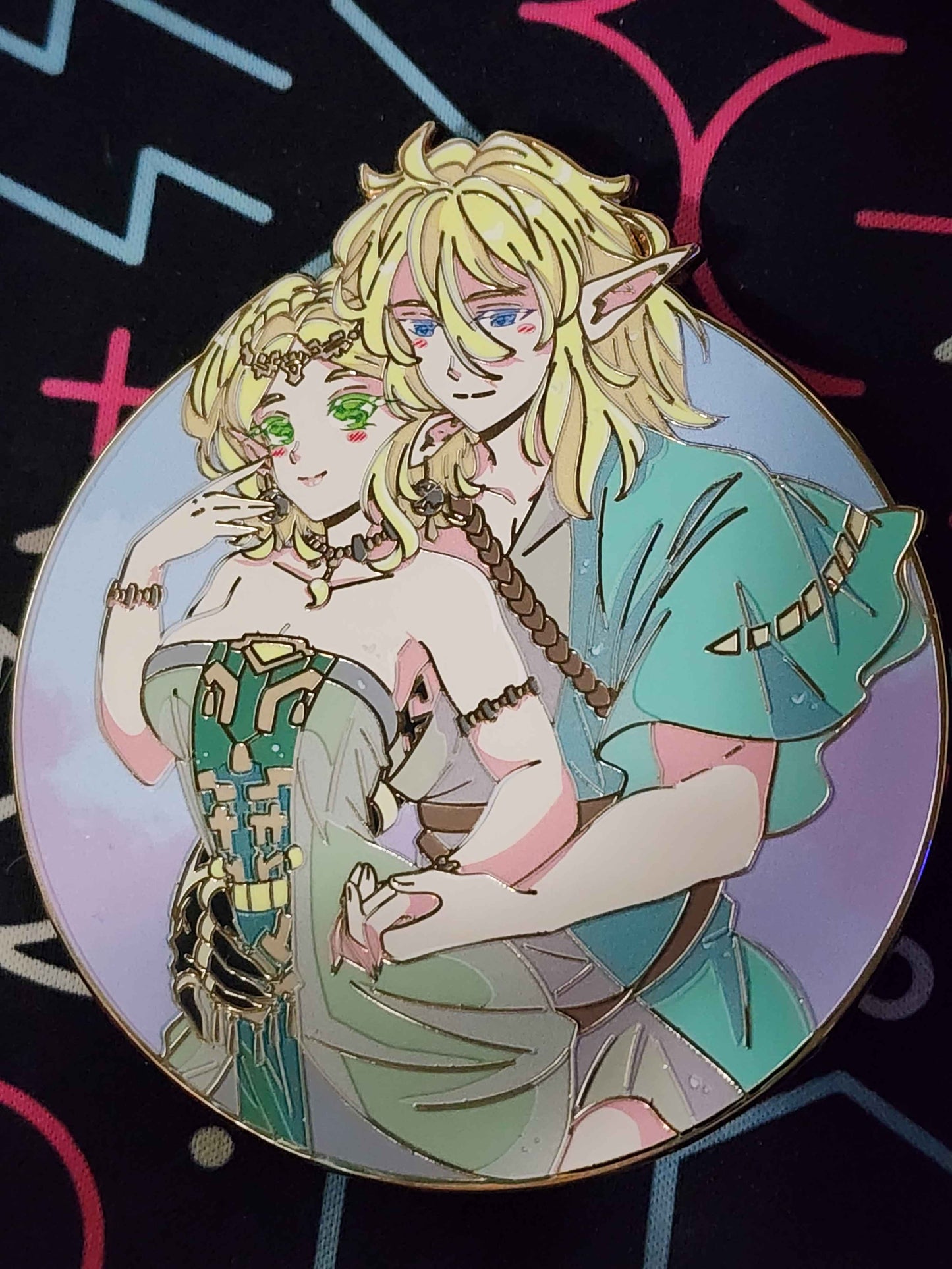 The Princess and her Knight Enamel Pin