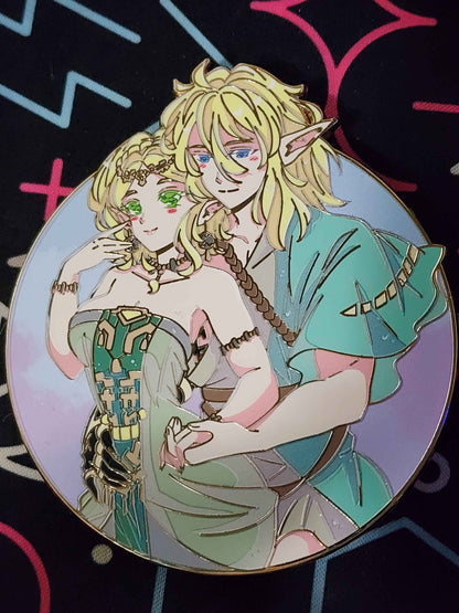 The Princess and her Knight Enamel Pin