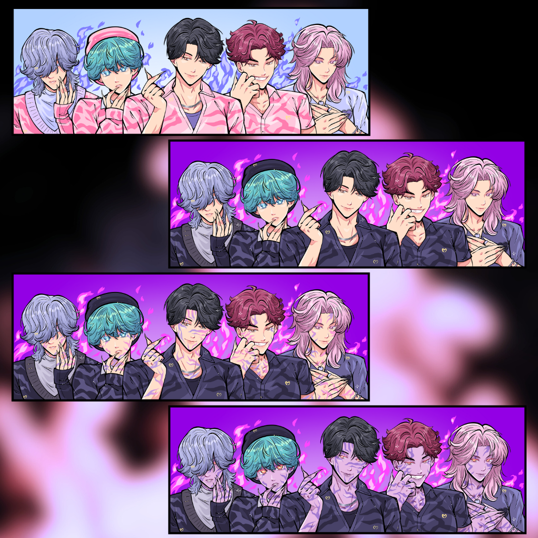 Demon Boy Band Enamel Pin - **PREORDER**