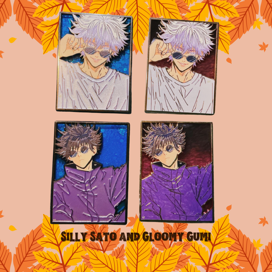 Silly Sato and Gloomy Gumi Enamel Pins