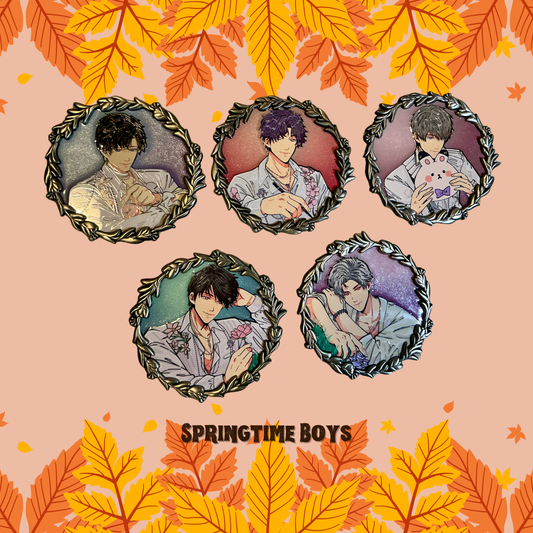 Springtime Boys Enamel Pins