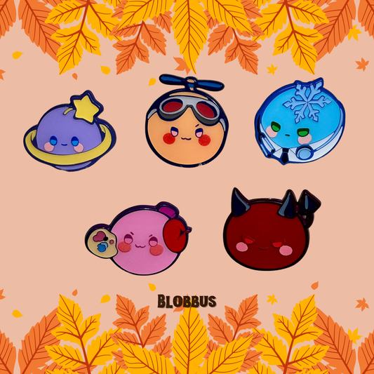 Springtime Blobbus Enamel Pins