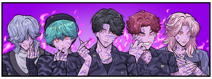 Demon Boy Band Enamel Pin - **PREORDER**